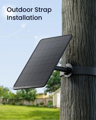 Reolink 12W Solar Panel Black, NonStop Solar Power Supply