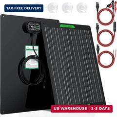 SUNER POWER Waterproof 30W 12V Solar Battery Charger & Maintainer PRO, Built-in