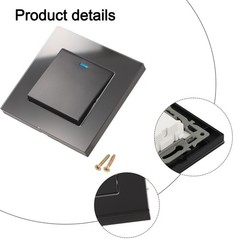 Contemporary Design Rocker Switch Tempered Glass Material European Standard