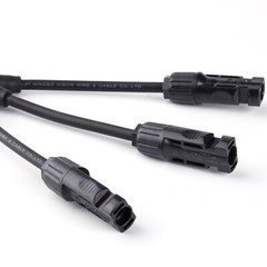 1 Pair 12AWG 1 to 3 Y Branch Solar Wiring Connector Solar Cable for Solar Panel