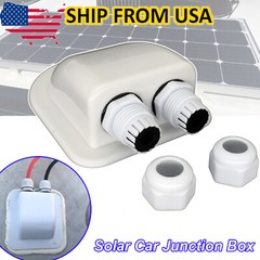 Solar Panel Roof Top Waterproof Double Hole Entry Gland Cable Box For RV /Yacht