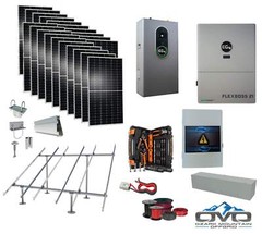 10KW Complete Offgrid Solar Kit + EG4 FlexBOSS21 + 14.3KW 48V EG4 Lithium Indoor