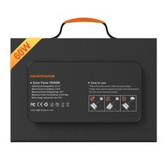 Upgraded 60W USB Solar Charger Solar Panel Foldable for Camping IP67 Waterproof