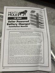 Genuine Mighty Mule Solar Panel Gate Opener FM123 10 Watt Solar Panel – Unused
