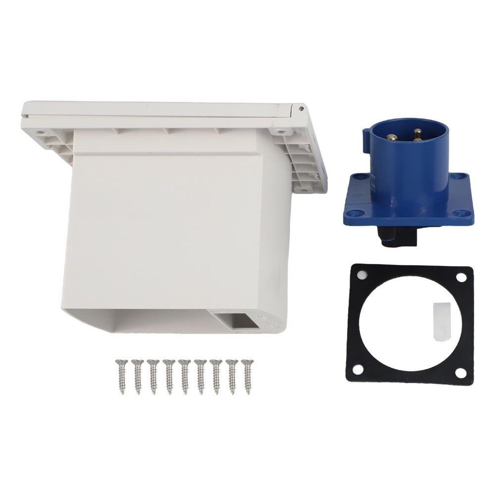 Sturdy 16A Waterproof Socket for External Use in RVs and Trailers IP44 Rated