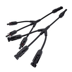 1 Pair 12AWG 1 to 3 Y Branch Solar Wiring Connector Solar Cable for Solar Panel