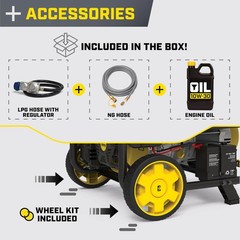 Champion Power Equipment 8125-Watt Electric Start Tri-Fuel Portable Generator…