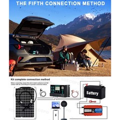 SOECOPO 6000W Solar System Complete Kit,12V DC to 110V/220V AC Inverter