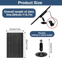 30W Portable 5V Solar Panel For Camera Surveillance Battery WithType-C Output