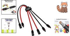 Flexible Solar Connector Cable for Efficient Power Distribution, 2 to 4 Panels