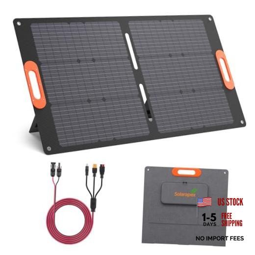 Portable Solar Panel, IP67 Waterproof ETFE One-Piece Lamination, 23.5% 100W