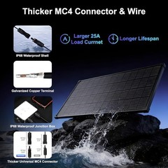 200 Watt Solar Panel N-Type PV Off-Grid Battery Power Charge Roof RV Home Boat
