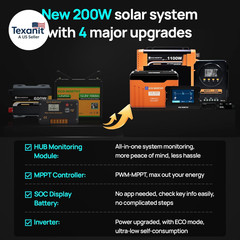 ECO WORTHY 12V 200W Solar Panel Kit with Battery and Inverter for RV off Grid:2P