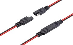 30Cm SAE Y Splitter Adapter Cable – 1 to 2 DC Power Automotive Extension Cable w