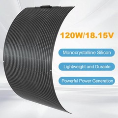 120W Flexible Solar Panel 12V Battery Charging Off Grid for Home RV Boat Camping