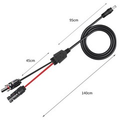 Solar Connector to DC 5.5mmx2.1mm Adapter Extension Cable 16AWG 8mm, 4mmx1.7mm