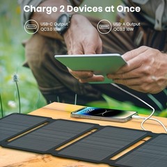 FlexSolar 30W 40W 10W Foldable Solar Panel Charger USB Monocrystalline Camping