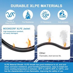 50FT 8AWG Solar Extension Cable Waterproof Connectors