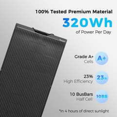 105W Watt Flexible Solar Panel 18V Monocrystalline Solar PV Charging For RV Boat