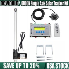 Complete Single Axis Sun Track Tracker Controller +18″ 6000N Linear Actuator Kit