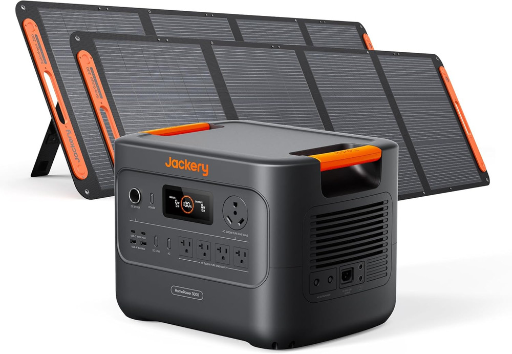 Homepower 3000 Portable Station with 2X 200W Panels, 3600W (7200W Surge), 3072Wh
