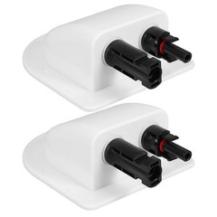 2Pcs Dual Wire Entry Gland ABS Solar Cable Connector Box Durable Outdoor Use