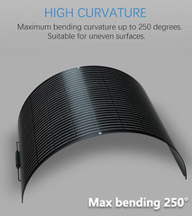 Flexible Solar Panel Kit 200W 12V,2PCS 100W Monocrystalline Module,20A Charge Co