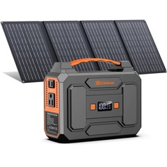 Portable Power Station with Foldable 40W Solar Panel 100W Solar Powered