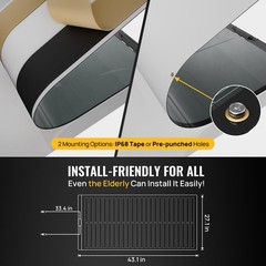 BougeRV Yuma 100W CIGS Flexible Solar Panel Thin-Film with Pre-Punched Holes
