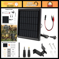 6V Solar Panel for Deer Feeders – 4.5W Waterproof Outdoor Kit with Clips & Batte