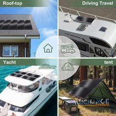 100/200 Watt Monocrystalline Flexible Solar Panels Kits for RV/Camper/Boat/Home