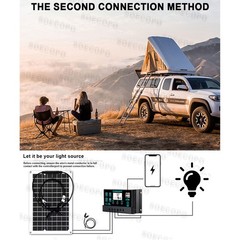 SOECOPO 15000W Peak Solar System Kit Flexible Panel 100A Controller8S