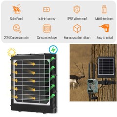 Trail Camera Solar Panel with 14W 8000mAh 12V 9V 6V Output Solar Charger Kits