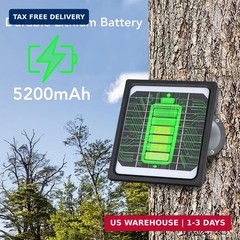 5W 12V Solar Panel for Trail Camera – Waterproof Solar Charger Kit with 5200mAh