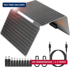 30W Foldable Solar Panel with Type-C USB 3.0 and DC Outputs 23.1% High Efficienc
