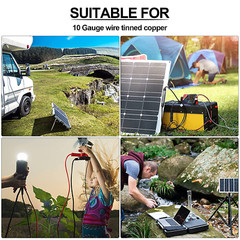 200Ft 10AWG Tinned Copper Solar Panel Wire – UV Resistant Extension Cable