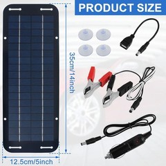 30W 12V Solar Panel Kit Car RV Battery Charger Waterproof Trickle Maintainer