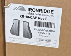 Ironridge Solar End Cap Kits / XR-10-Cap End Caps Rev F (25 KITS / 250 SETS)