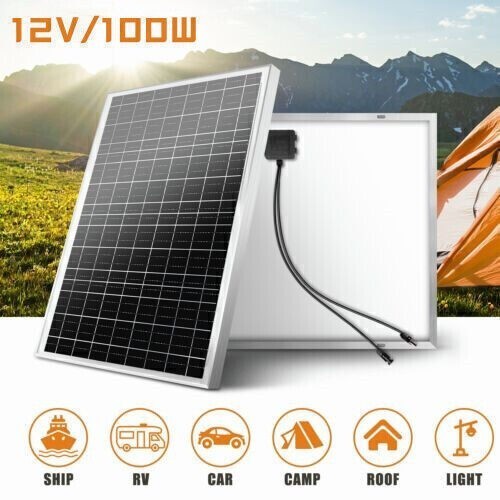 100W Solar Panel Off Grid System Solar Module PV Panel for Caravan House Boat RV