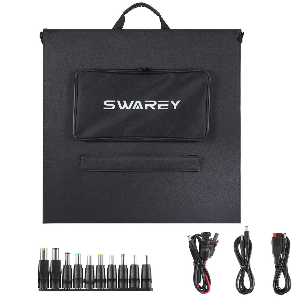 SWAREY 100W Foldable Solar Panel Portable Solar Charger for Outdoor Camping