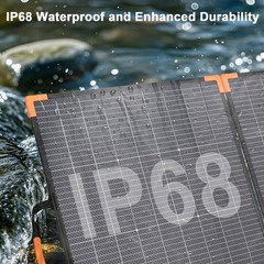 MHPOWOS 24V 100W Solar Panel Charger IP68 Waterproof Magnetic for Camping Van