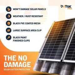 Critter Guard – 8in x 100ft Solar Panel Bird Prevention Roll Kit Pairs – Heav…