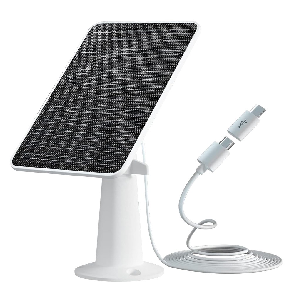 Solar Panel power For Outdoor Ring Spotlight Camera Security Cam Battery Charger