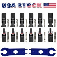 12/24PCS Solar Panel Cable Connector Crimper PV Crimping Pliers Cable Terminals