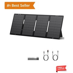 Portable Solar Panel 60W Foldable Solar Charger with DC/USB C/USB A Output DC…