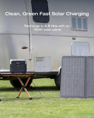 EF ECOFLOW Solar Generator RIVER 2 Pro 768Wh Portable Power Station & 160W Porta