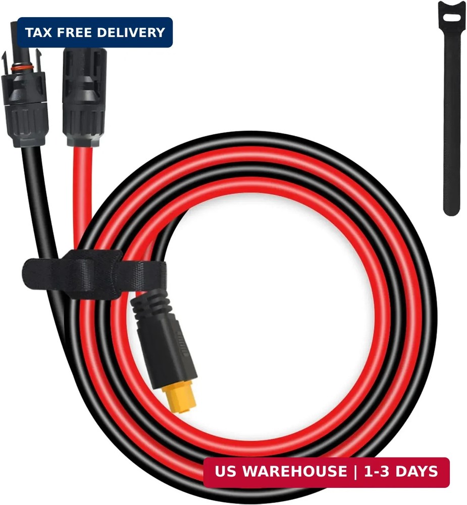 XT60 Connector, MC4 to XT60 Extension Charging Cable 2FT, Solar to XT60 Cable 10
