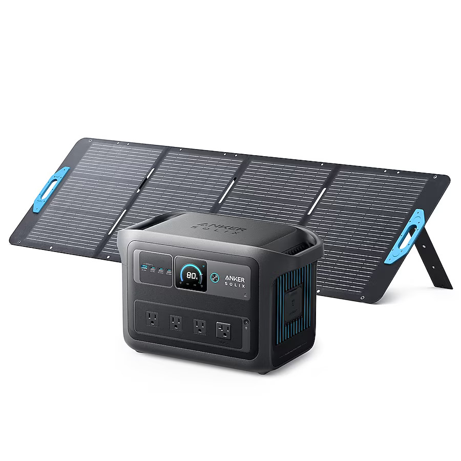 Anker SOLIX C1000X Gen 2 Solar Generator 200W Panel 2000W Power Station