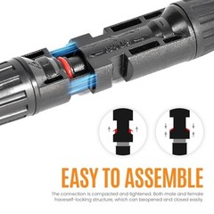 Solar Panel Y Branch Connectors Kit – 6 to 2 Parallel Waterproof Adapters