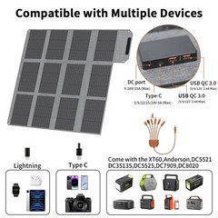 MHPOWOS Camping Solar Panel Power Bank 40 80 120 watt Solar System Kit for RV